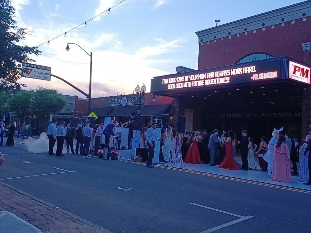 A photo from last year’s Patchogue-Medford prom on Main Street, the first of this event.